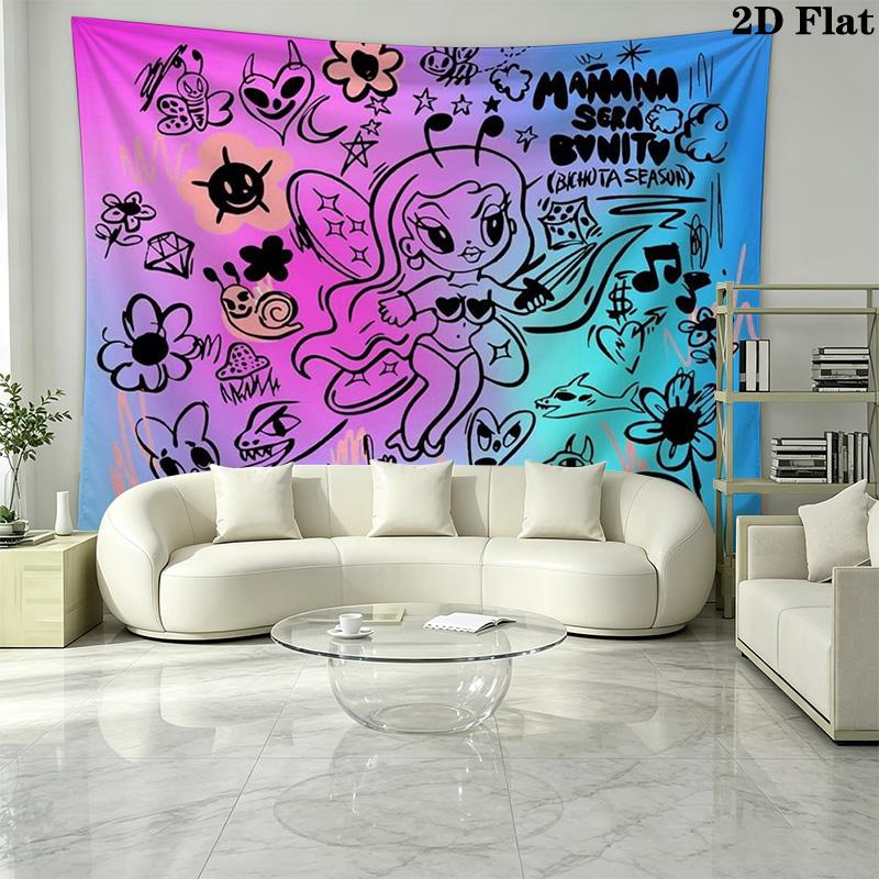 Karol G Wall Tapestry Aesthetic Wall Hanging Printed Fabric Blanket Decorative Tapestries for Bedroom Living Room Home Decor