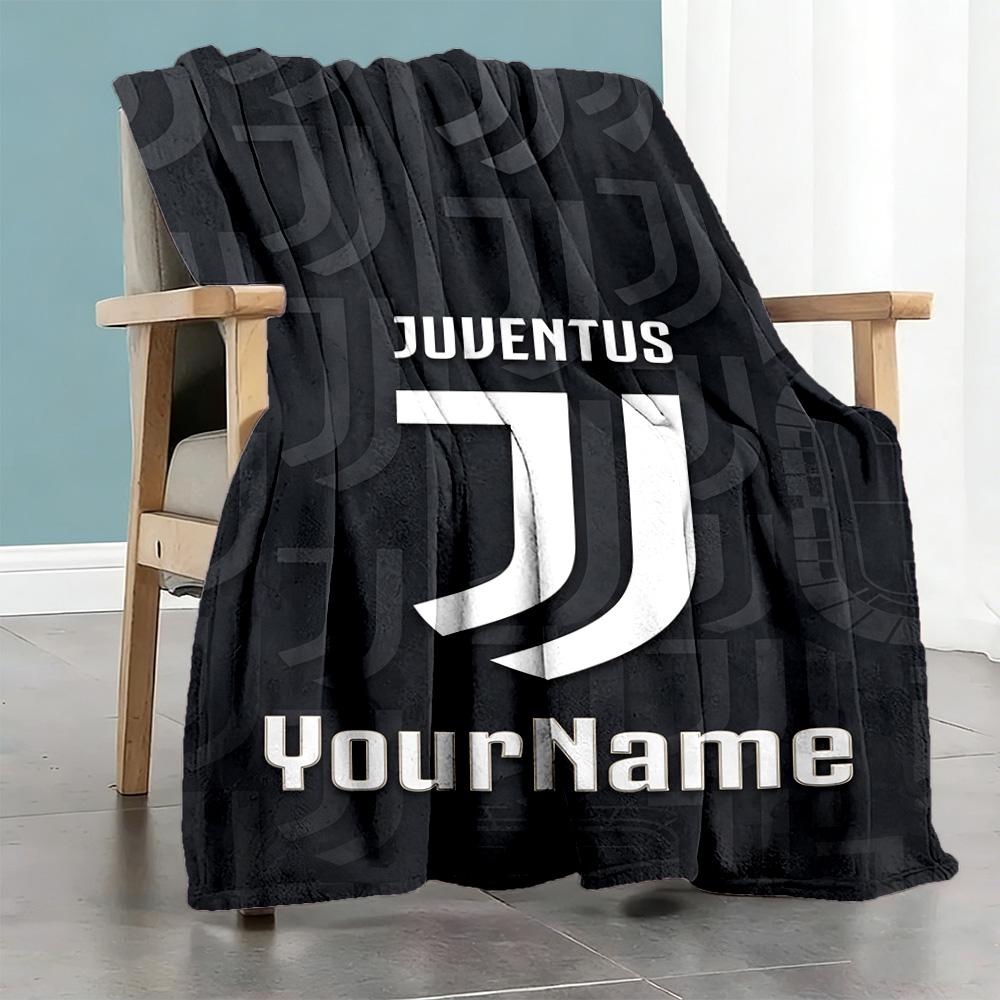 Juventus Personalized Name Blanket Cozy Personalized Blanket Warmthful Decor Perfect for Office Picnics Living Room Couch Ideal for All Seasons