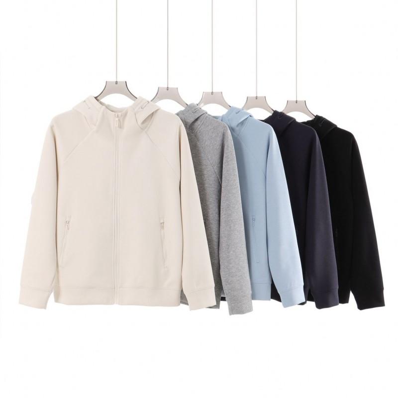 Mens Heavyweight 400G Fleece Hoodie Zip Up Solid Color Casual Sweatshirt Couples Winter