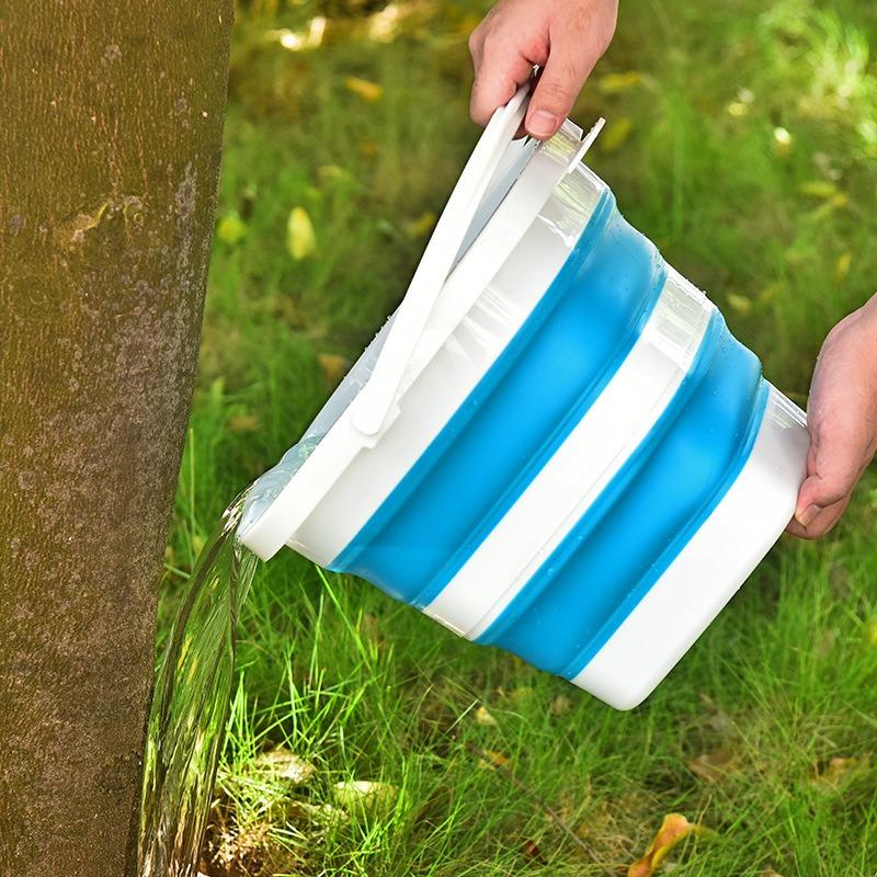 Outdoor Foldable Bucket Portable Plastic Bucket Collapsible Camping Fishing Buckets Car Wash Bucket Household Items