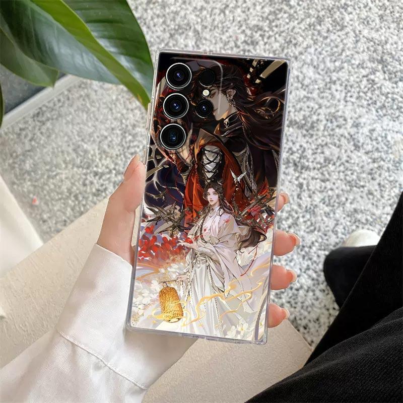 Чехол для телефона Аниме Благословение Небожителя Для Samsung S26 S25 S24 S23 Ultra S22 S20 Plus S21 S25 FE Прозрачный Чехол S26Ultra Funda