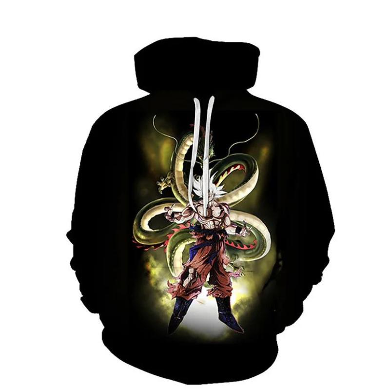 Dragon Ball New Saiyan Cute Anime Cartoon Fashion 3D Hooded Sweater Hoodie Adult Children's Size Four Seasons Loose Type