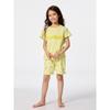 Girls Cotton Lounge Set Short Sleeve Shorts Lemon