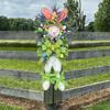 Easter Bunny Wreath Door Hanging Decoration - Theme Artificial Plant Easter Front Door Decor