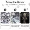 Наборы для рисования Алмазная мозаика с жемчугом DIY для взрослых и начинающих, Элегантный слон, Сверкающая картина, Поделка, Декор для стены дома, Ручная работа, Подарок