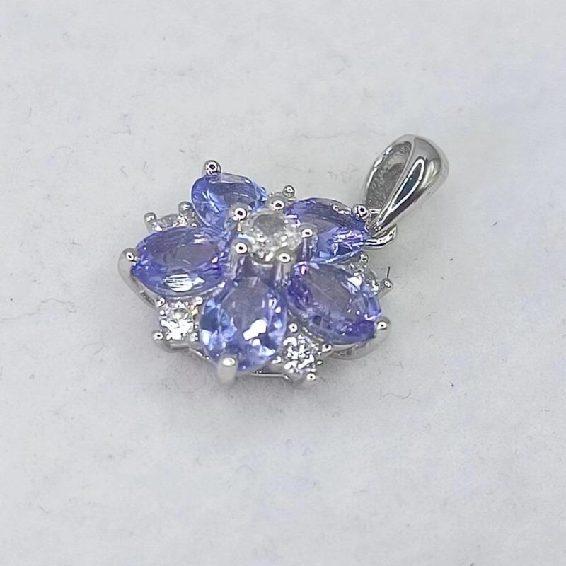 Sace Gems Подвеска для женщин, стерлинговое серебро 925 пробы, 4*5 мм, натуральный танзанит, ожерелье, Свадебная вечеринка, ювелирные изделия, подарки