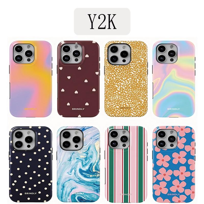 Роскошный чехол для телефона в стиле Y2K с цветами для iPhone 17 16e 16 15 14 13 12 11 X XS XR XSMAX 7 8 Air Pro Max Plus Роскошный двухслойный