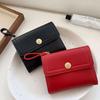 Minimalist Women's Wallet Pu Leather Student Purse Korean Trifold Wallet  Card Bag