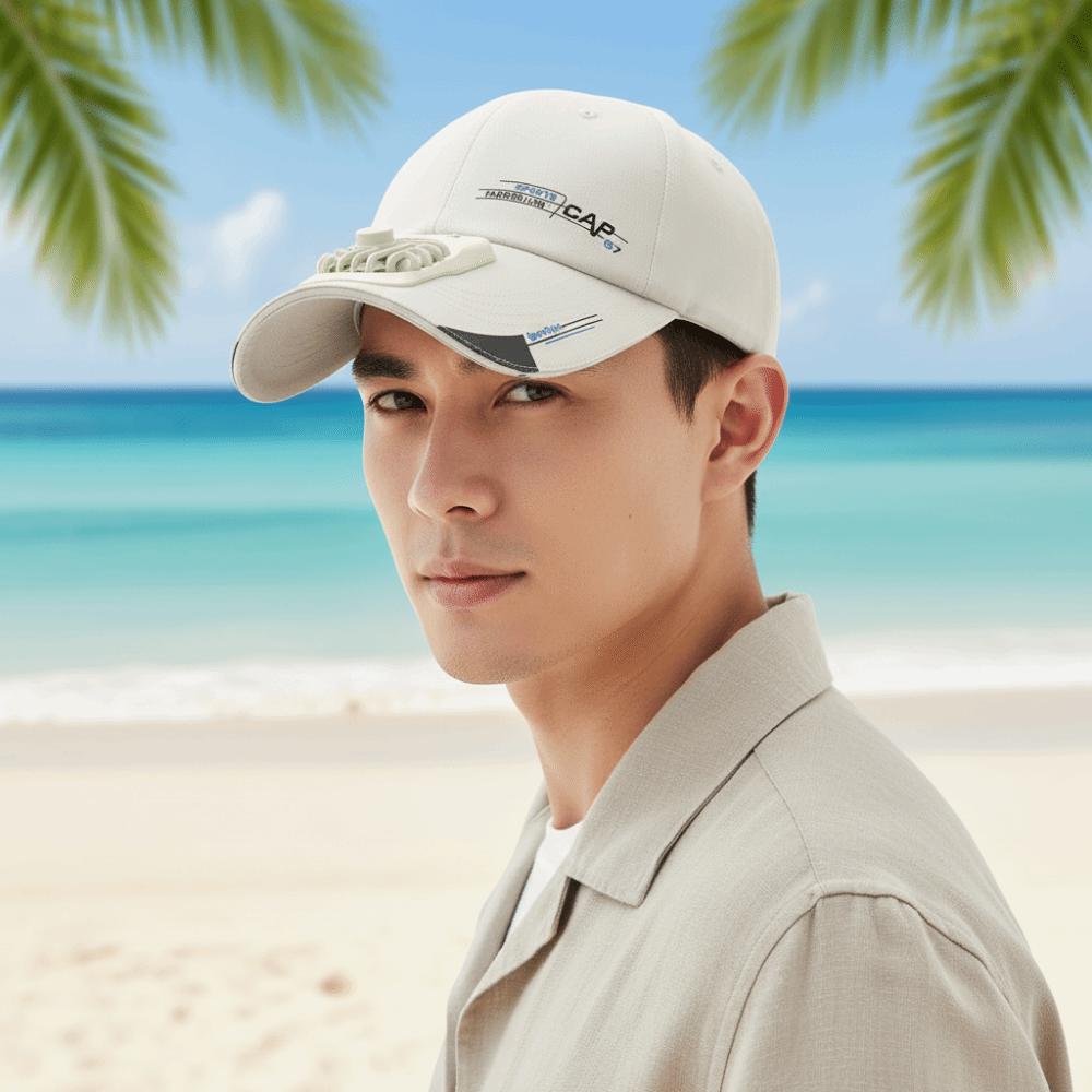 Long-lasting Baseball Cap with Fan Portable Anti-collapse Cooling Peaked Cap Sport