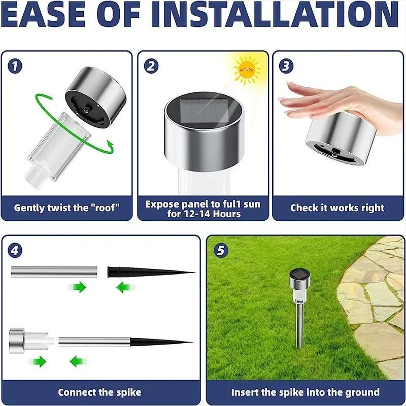 2-30 шт., уличный солнечный сад, украшение для газона, свет для просмотра во дворе, светильник для вставки в землю, проекционный свет для двора, рождественское украшение