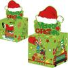 Themed Christmas Green Pattern Paper Surprise Box Holiday Props For Gift