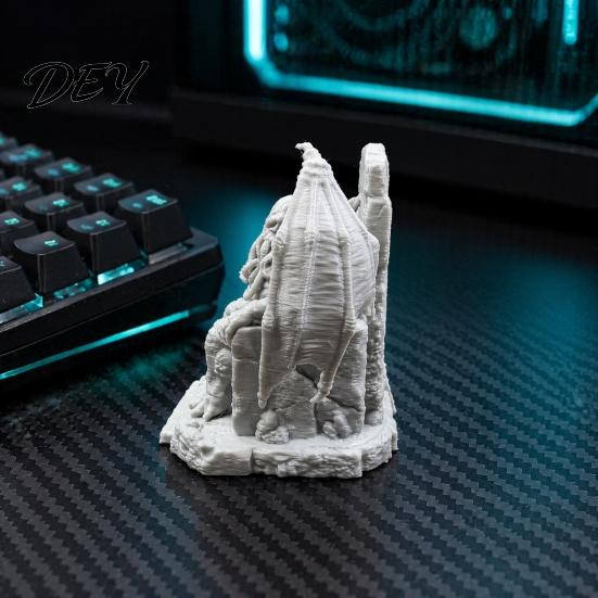 Статуэтка Трона Ктулху, 3D-печатная статуэтка, Готическая полимерная фигурка для полки и стола, Загадочные ретро-украшения, Декор, Монстры с щупальцами, Темное фэнтези