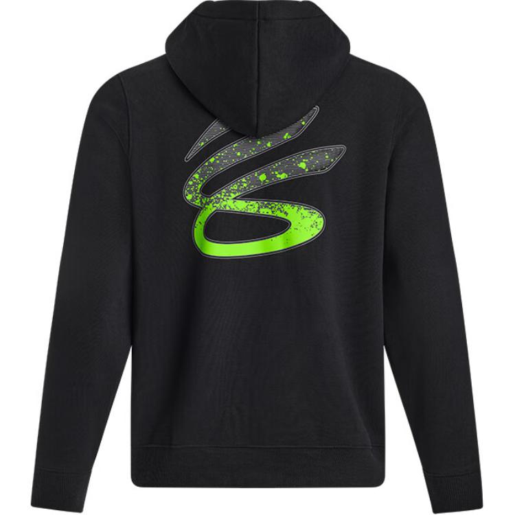 Under Armour Баскетбольная толстовка с капюшоном Curry Splash Printed, мужская толстовка с капюшоном, черная 1387606-001