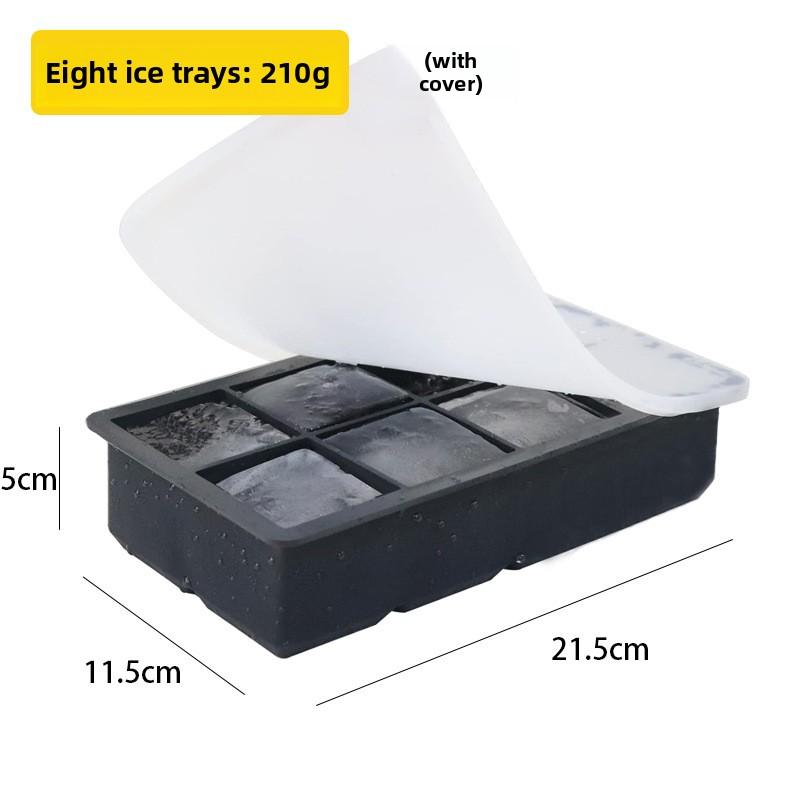 LMETJMA Large Ice Cube Trays with Lids Silicone Ice Cube Square Molds BPA Free Ice Cube Molds for Whiskey Cocktails JT09