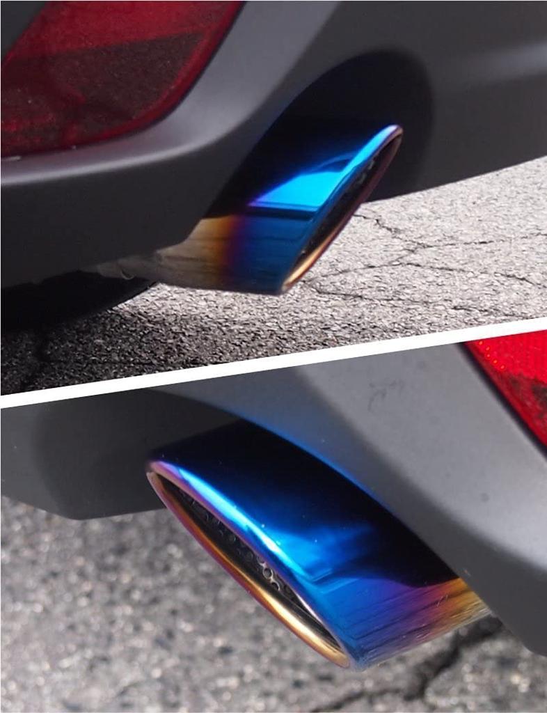 LAIEN Muffler Cutter for Mark X GRX130 Titanium Color Exterior Dress Up Stainless Steel Accessory 1 Piece