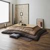 IKEHIKO Yukari Fluffy and Warm Kotatsu Futon That Creates an Elegant Atmosphere Rectangular 205x245cm Shijira Weave Fabric Brown Warm and Cozy
