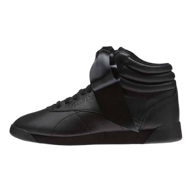 Reebok Freestyle Hi Модные Удобные Высокие Повседневные Кеды для Скейтбординга, Женские Черные CM8904