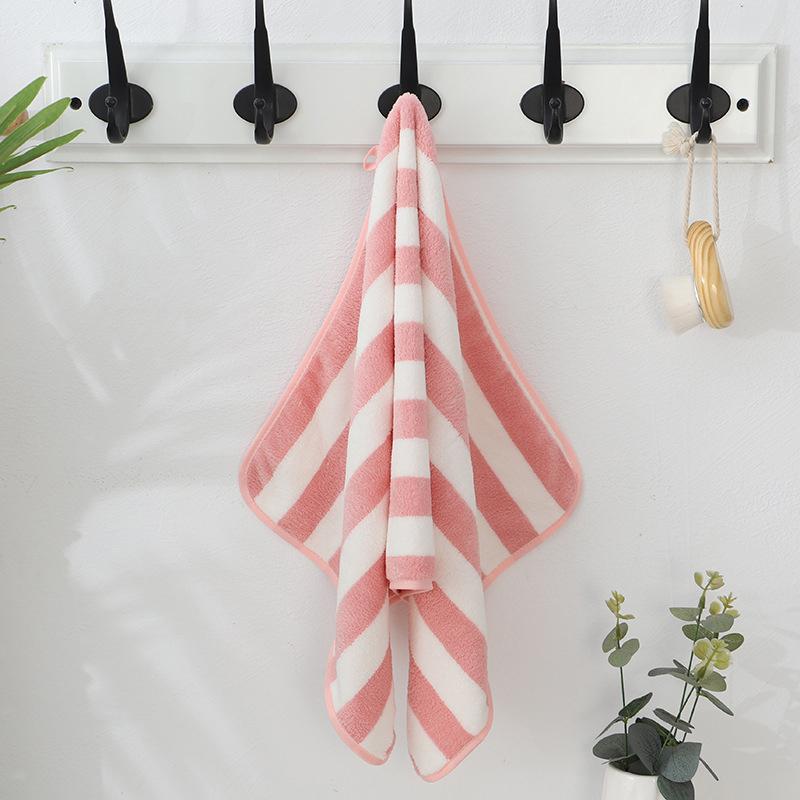 35X75 см полосатые абсорбирующие быстросохнущие банные полотенца мягкие взрослые полотенца для лица и рук коралловый флис полотенца для ванной комнаты и плавания банные полотенца