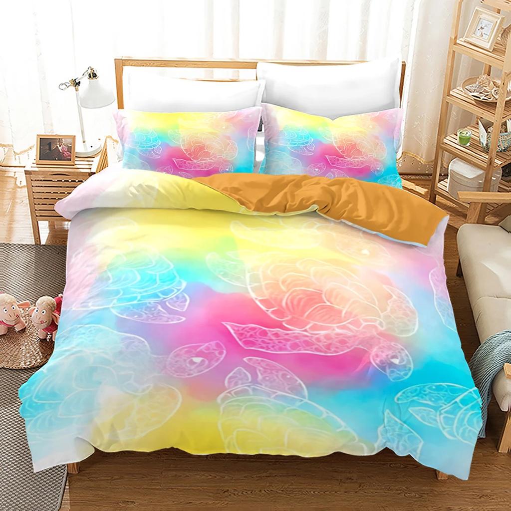 Ocean Duvet Covers Blue Sea Turtle Comforter Cover Set Nautical Bedding Set For Kids Boys Girls Sea Dreamcatcher Animal Bedroom