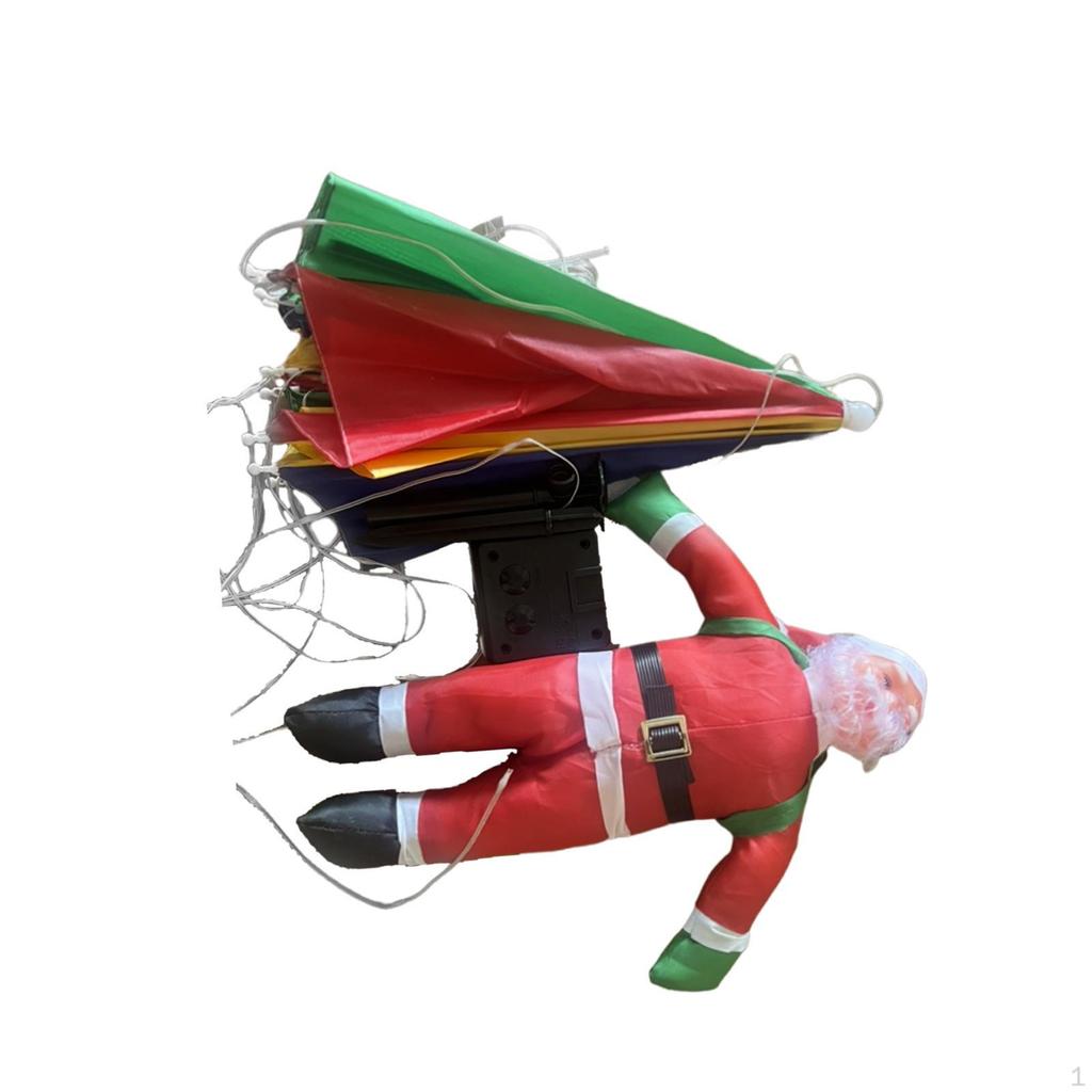 Рождественские украшения Санта-Клаус парашют свет на солнечной батарее подвесные для елки