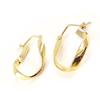 Les Trésors De Lily [F9199] - Gold Plated Hoop Earrings 'Choreography' - 30x20x3 Mm
