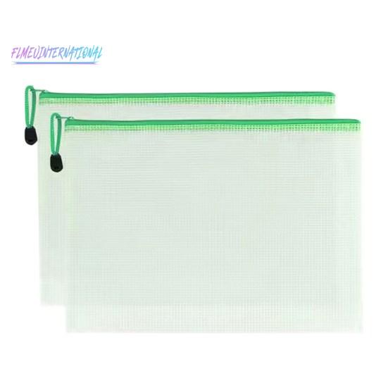 2 шт. прозрачные водонепроницаемые пакеты для файлов A4 A5-держатель для файлов, сетчатые карманы, яркие цветные пластиковые пакеты для хранения с веревочной ручкой