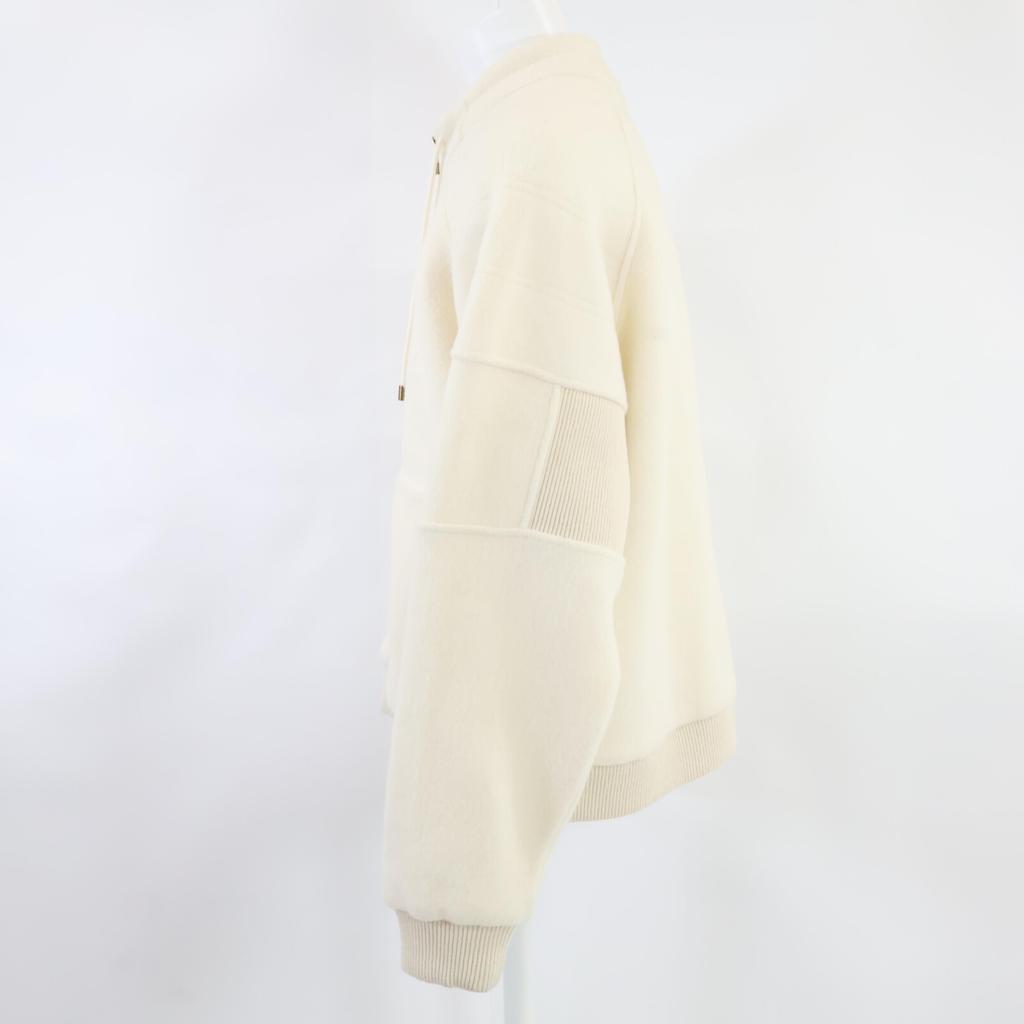 Louis Vuitton Domestic Regular 1AGJXH Quilted Texture Wool Blouson Jacket XL Milky whiteUsed