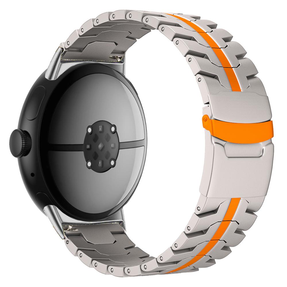 Titanium Alloy Watch Strap for Google Pixel Watch 4 45mm/3 45mm Wristband with Stainless Steel Buckle