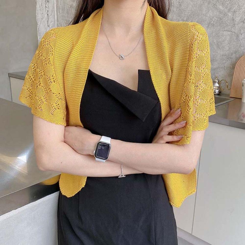 Weave Knitted Hollow Shawl Cross Blouse Shoulder Fake Collar Autumn/Winter/Spring/Summer