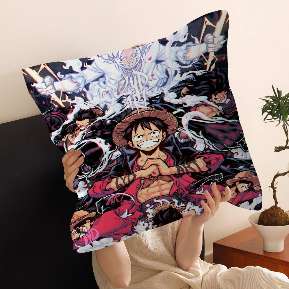 Наволочка с изображением Манки Д. Луффи из One Piece Эксклюзивная лимитированная серия для фанатов аниме Декор в тематике сокровищ для спальни студенческого общежития