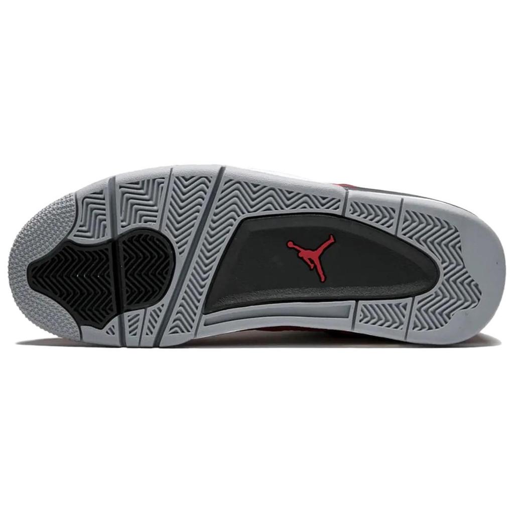 Jordan Air Jordan 4 износостойкие кроссовки средней высоты винтажные баскетбольные унисекс красные FQ8138-600
