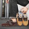 2025 Новые кожаные мужские туфли, удобные весенние кроссовки с мягкой подошвой, повседневные универсальные, на шнуровке, удобные модные кроссовки
