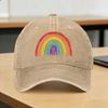 LGBTQ Rainbow Flag Gay Pride LGBT Awareness Ally Vintage Sun Baseball Cap  Unisex-Teens Trucker Hat Breathable Baseball Caps