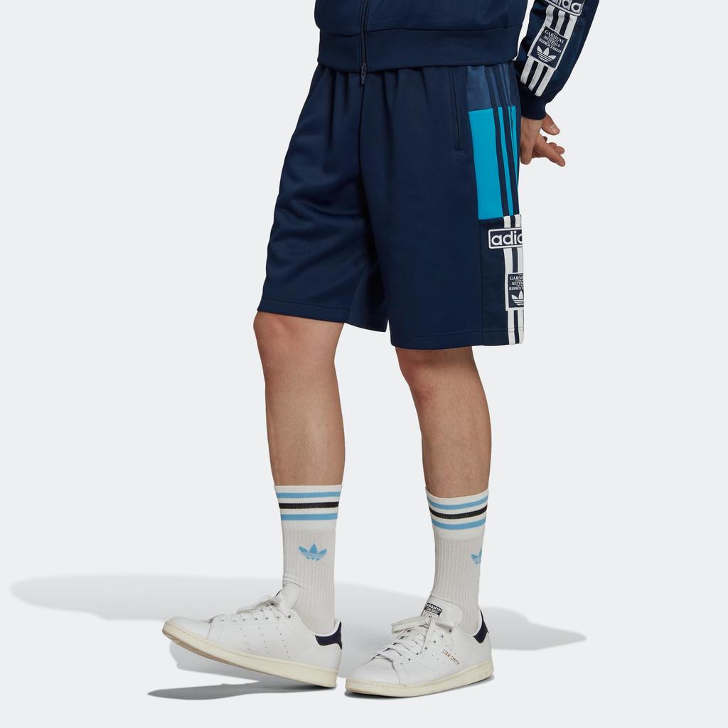 Adidas Originals Trefoil Re-Process Shorts With Classic 3-Stripes And Elastic Waist Men Bottoms Blue HK7475