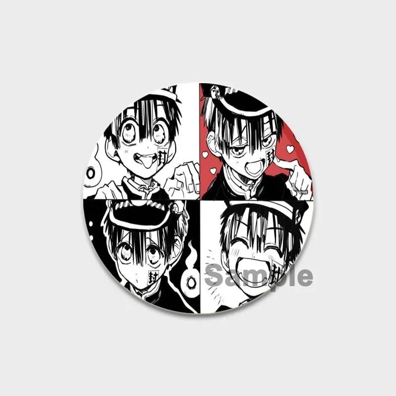 32/44/58 мм эмалевые булавки ручной работы, ювелирные аксессуары, аниме-брошь-булавка в виде унитаза Ханако-кун для одежды, украшения для рюкзака, значок для косплея