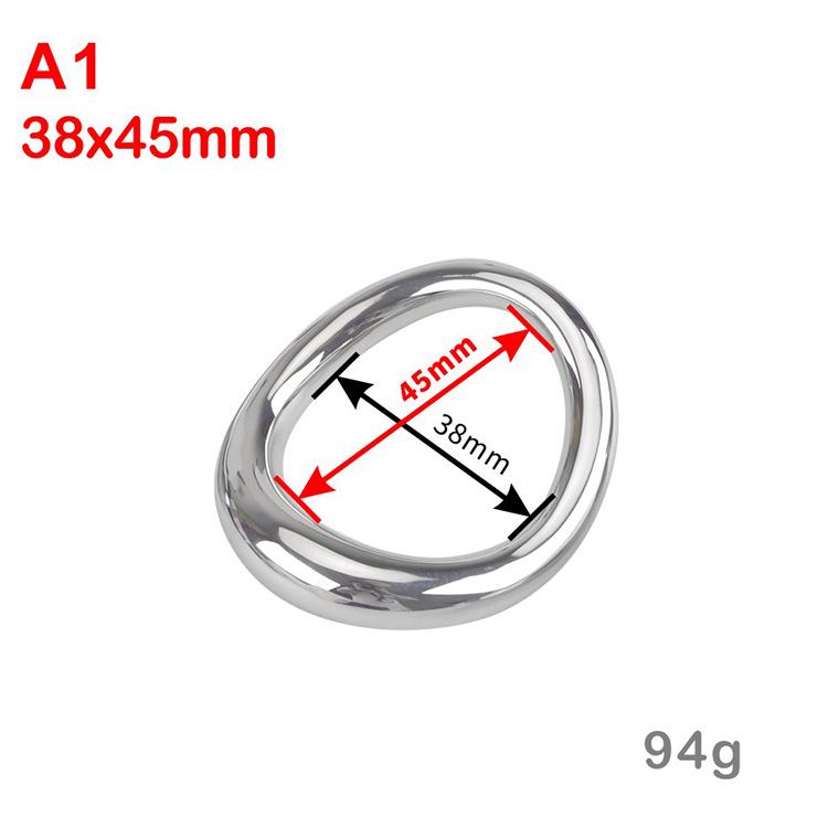 Penis Bondage Lock Stainless Steel Cock Ring Heavy Duty Male Metal Ball Scrotum Stretcher Delay Ejaculation BDSM Sex Toy Men