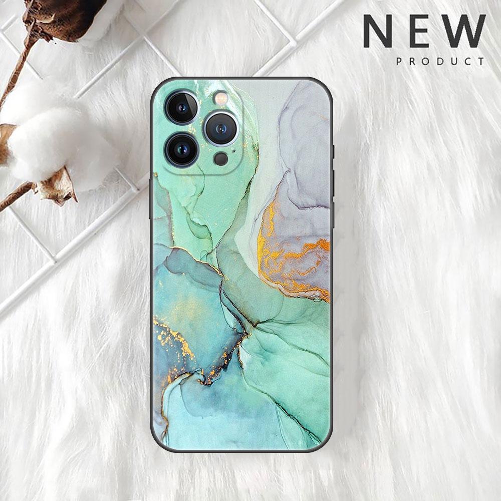 Чехол Funda для Apple iPhone 14 11 13 7 12 Pro 7 XR XS Max 8 Plus 6 14Pro 13Mini черный мягкий чехол для телефона мрамор