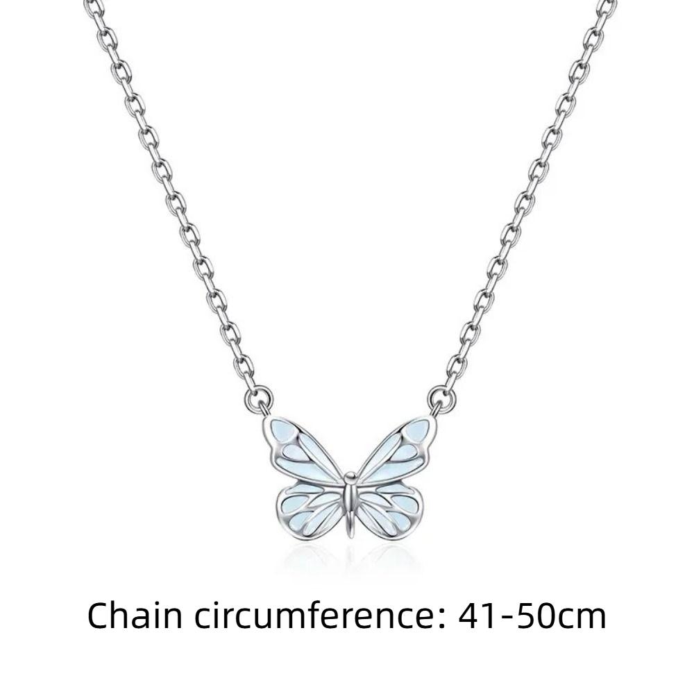 Simple Butterfly Necklace Glow in The Dark Diamond Bracelet Vintage Clavicle Chain Women
