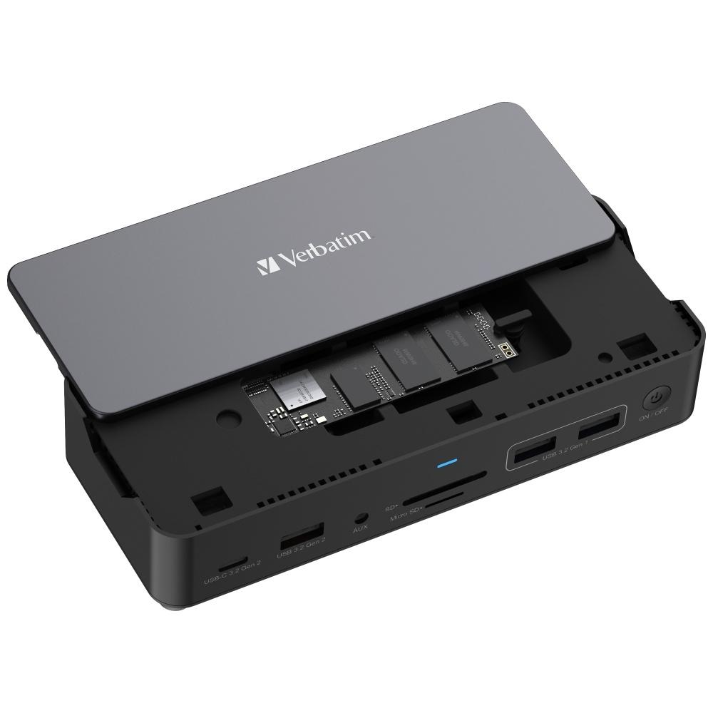 Verbatim Usb-C Pro 15-In-1 Docking Station For Computers 2Xhdmi 1Xrj45 1Xusb-C