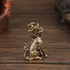 Цилинь Удача Животное Фэншуй Винтажная Статуэтка Статуэтка Богатство Латунный Декор Процветание Китайский Стиль Орнамент