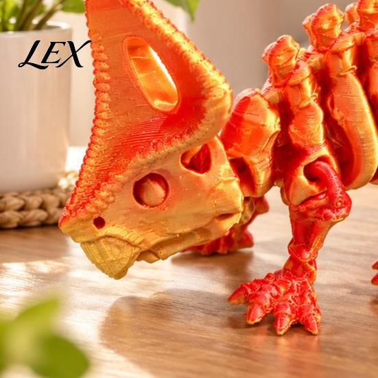 Артикулированный Трицератопс, Игрушка, 3D-печатная модель скелета, Динозавр с подвижными суставами, Декорация костей динозавра, Фигурка-персонаж, Настольная фигурка