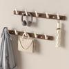 Wooden Cream Style Storage Hook for Bathroom Towel, Simple Storage Hook for Living Room, Door Back, Clothes, Save Space