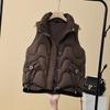 Женский пуховый жилет осенне-зимний короткий новый приталенный универсальный жилет жилет жилет стойка воротник жилет куртка