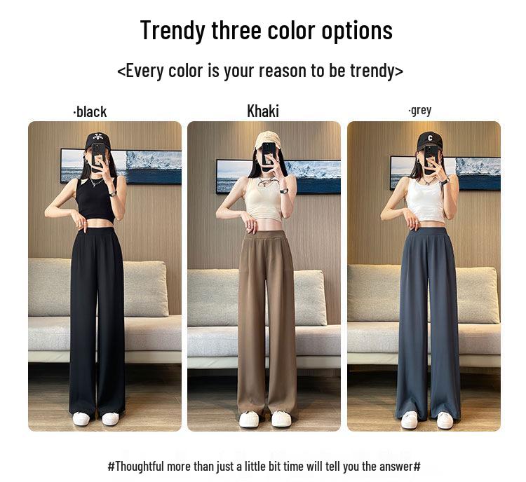 Женские брюки-костюм к сезону весна-осень 2025 года с высокой посадкой и широкими штанинами