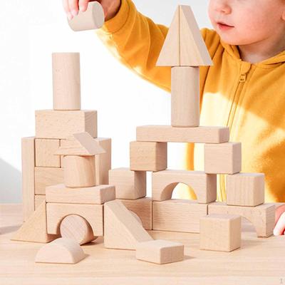 Деревянные строительные блоки Игрушка для раннего развития Подарки на день рождения для мальчиков и девочек Конструкторы Сделай сам Дом