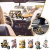 2D Acrylic Cat Car Pendant Cat Riding Motorcycle Rearview Hanging Christmas Backpack Accessories Ornaments Tree Keychain Mi G4V6
