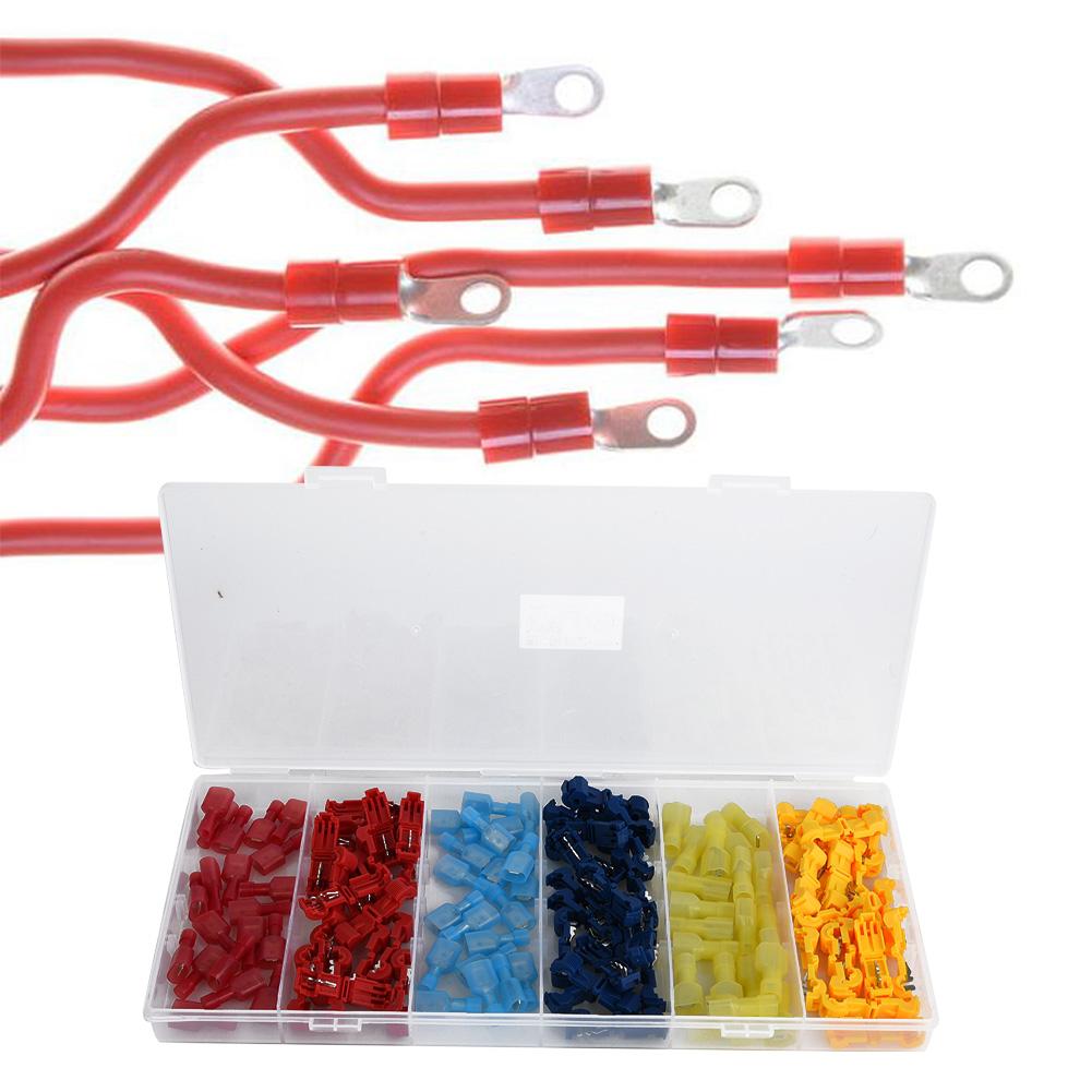 120pcs Quick Splice Terminal Red Blue Yellow Male Female Wire Connector Assortment Kit