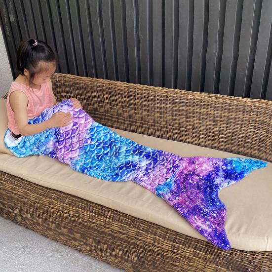 Одеяло с русалкой креативной формы, очень мягкое, приятное для кожи, моющееся, невыцветающее, утолщенное зимнее теплое одеяло для сна