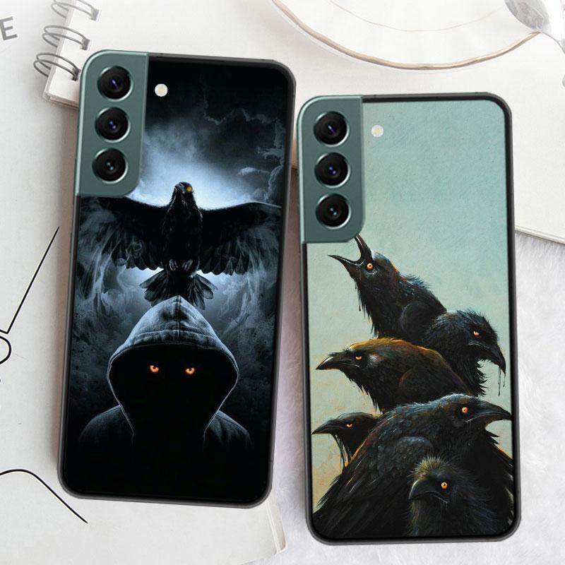 Чехол для телефона с рисунком ворона и вороны, череп для Samsung Galaxy Note 20 Ultra 10 Lite 9 8 M11 M12 M21 M30S M31 M32 M51 M52 J8 J6 J4 Plus