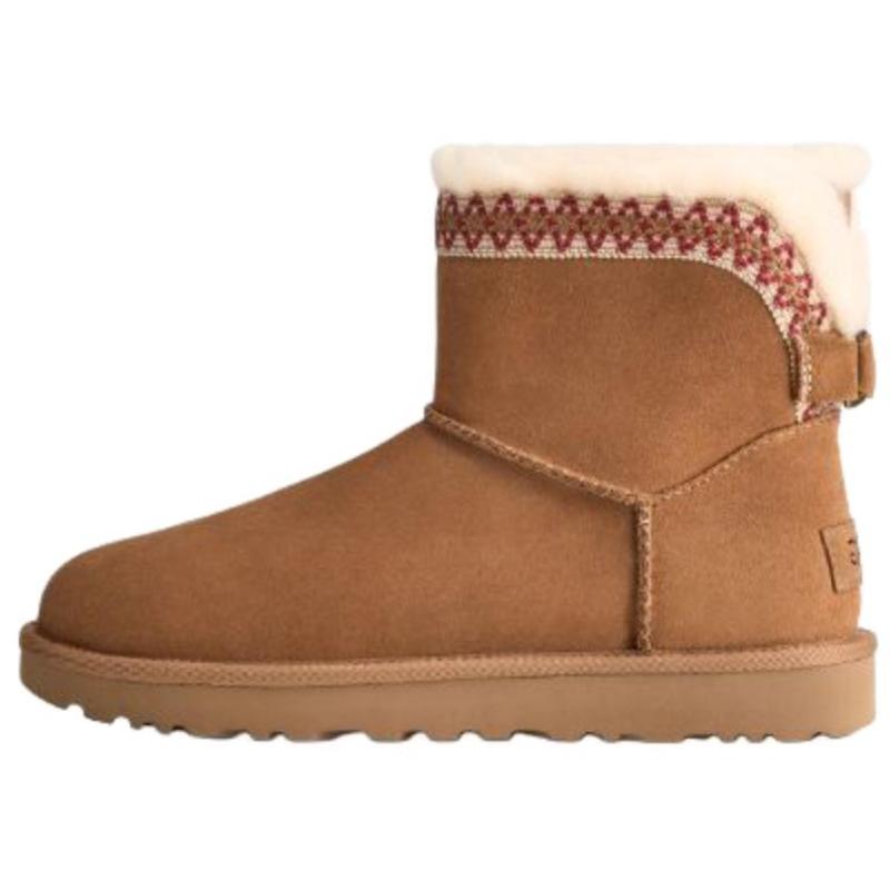 UGG Классические Новинка Термо Снежные Ботинки Женские Каштановые Кроссовки 1174517-CHE